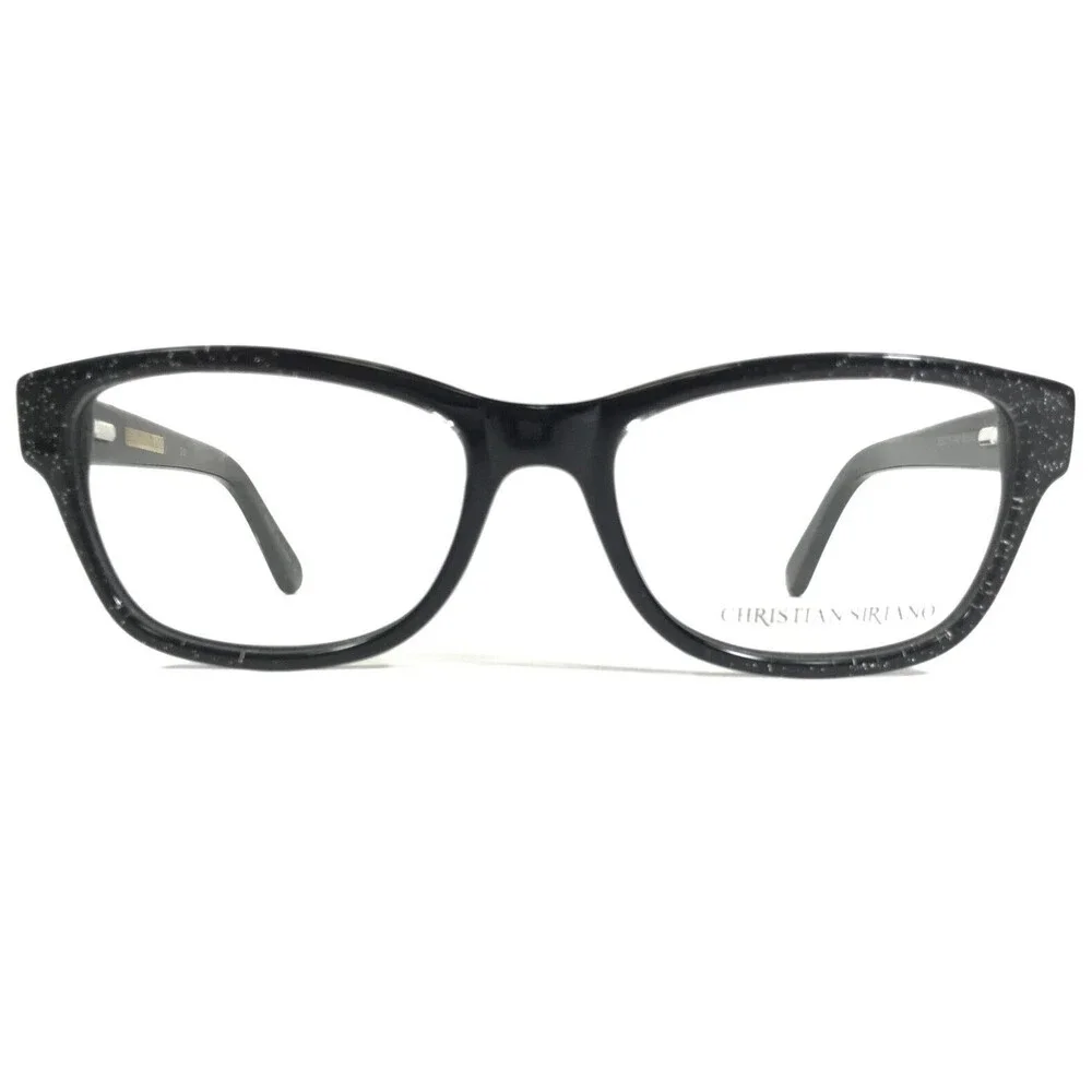 Christian Siriano Eyeglasses Frames GIGI BLKGL Black Glitter Sparkles 52-17-140
